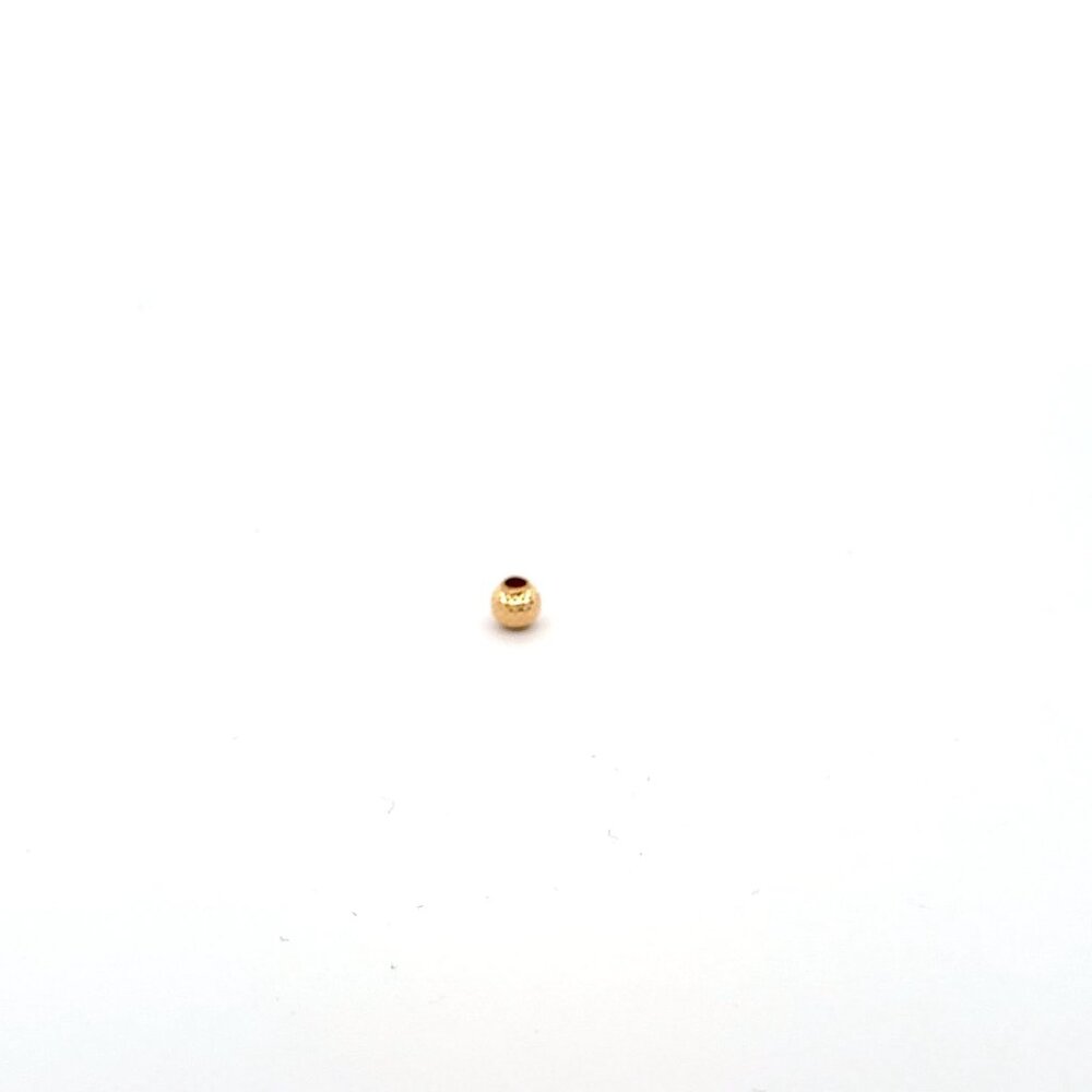 18K Gold Ball Textured Bead Spacer Tiny DIY Bracelet Necklace - Picture 7 of 8